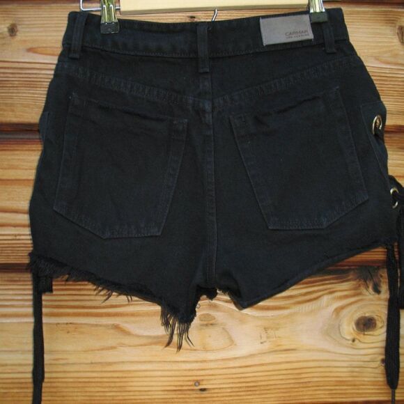 LF Carmar High Waist Side Lace Denim Jean Shorts - Picture 10 of 12